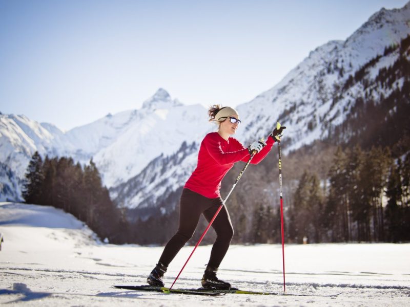 Langläuferin in Oberstdorf