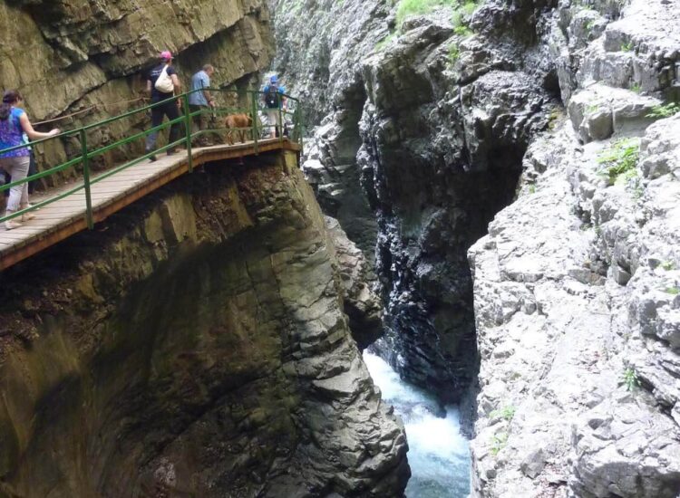 Enge Felsenschlucht in Breitachklamm in Oberstdorf