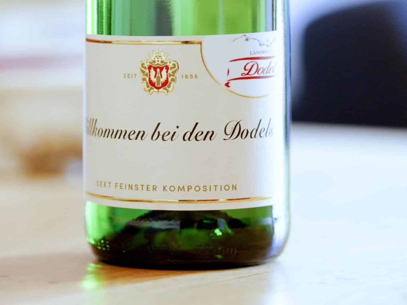 Sektflasche Willkommen bei den Dodels