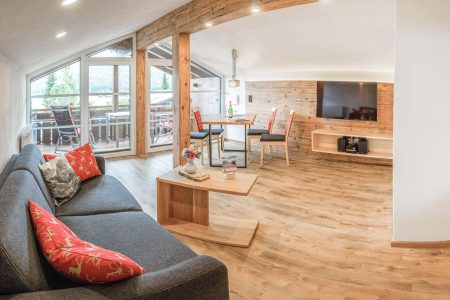 Wohnzimmer der Ferienwohnung Edelweiß in Oberstdorf